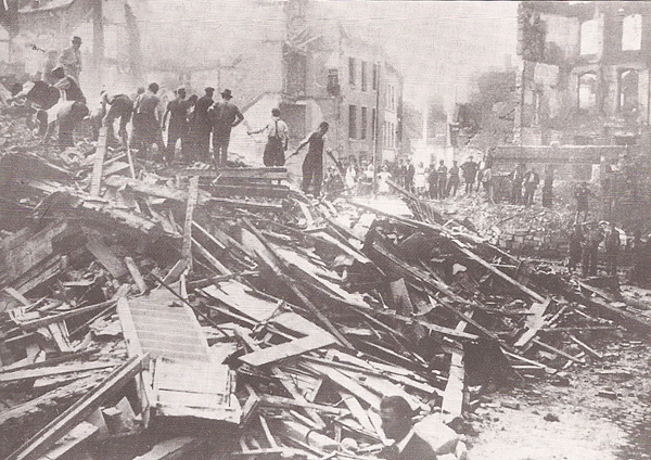 Voici les gravats de la rue de Gravière, il ne restait rien. (Photo L. Gabriel)